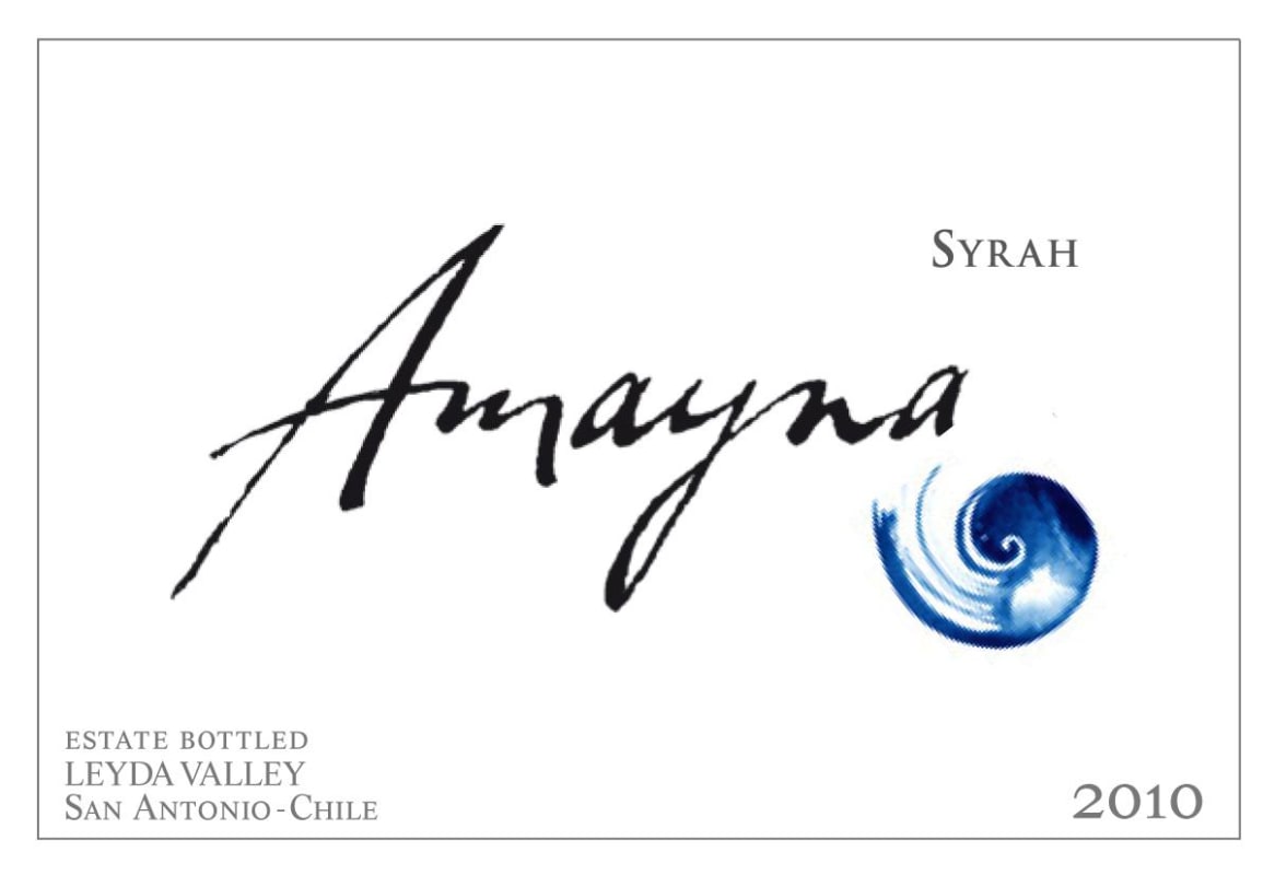 Vina Garces Silva Amayna Syrah 2010 Front Label