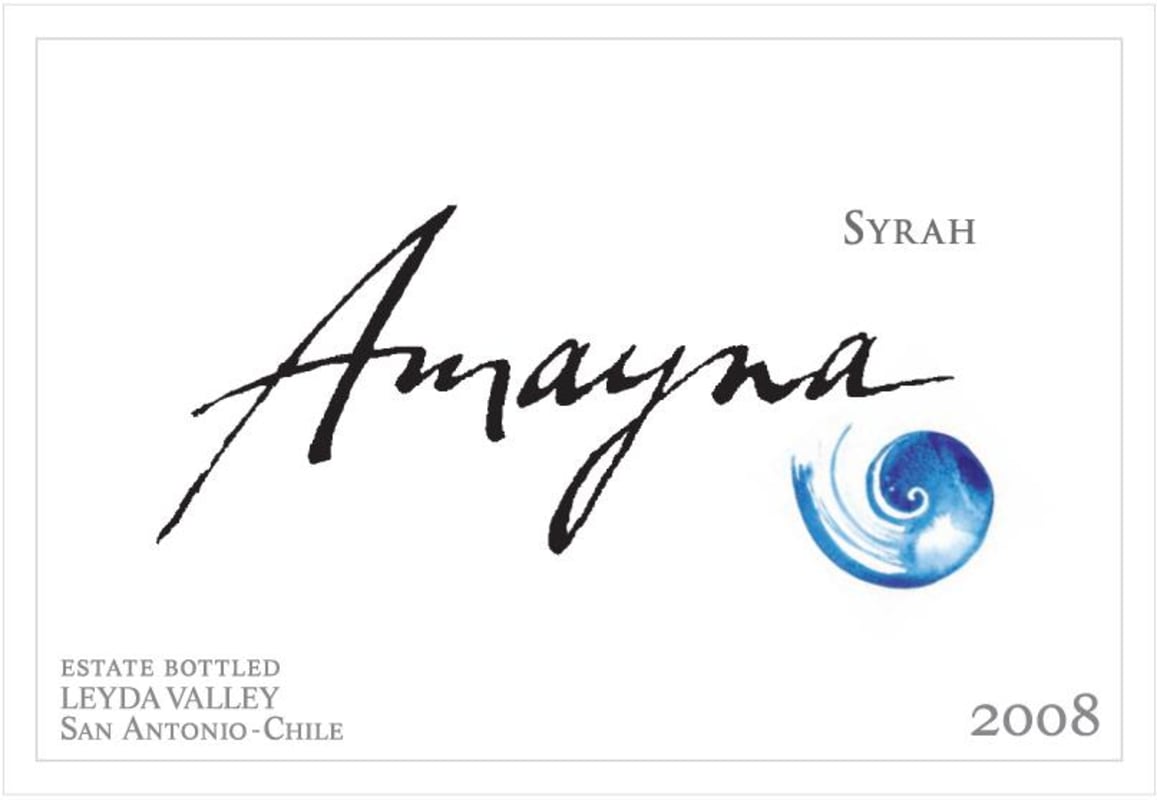 Vina Garces Silva Amayna Syrah 2008 Front Label