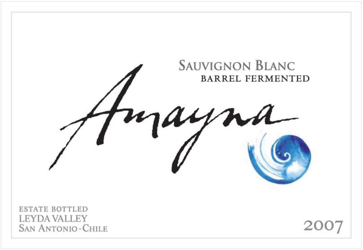 Vina Garces Silva Amayna Barrel Fermented Sauvignon Blanc 2007 Front Label