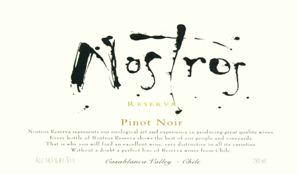 Vina Indomita Nostros Reserva Pinot Noir 2014 Front Label
