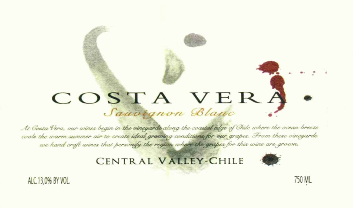 Vina Indomita Costa Vera Sauvignon Blanc 2015 Front Label