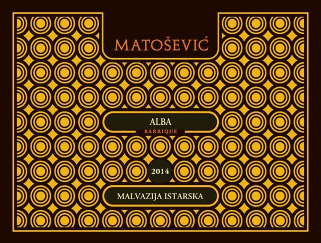 Vina Matosevic Alba Barrique Malvazija Istarska 2014 Front Label