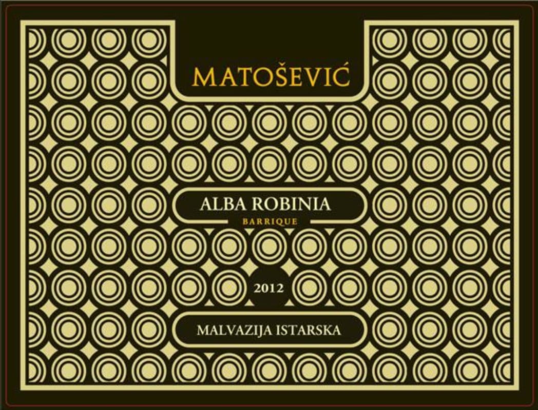Vina Matosevic Alba Robinia Malvazija Istarska 2012 Front Label