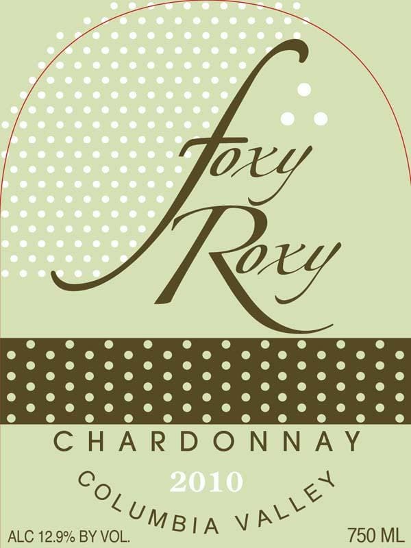 Foxy Roxy Wines Chardonnay 2010 Front Label