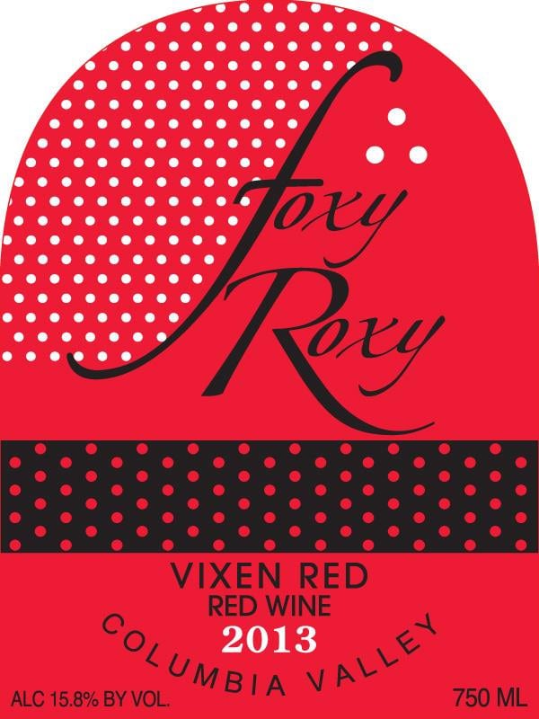 Foxy Roxy Wines Vixen Red 2013 Front Label