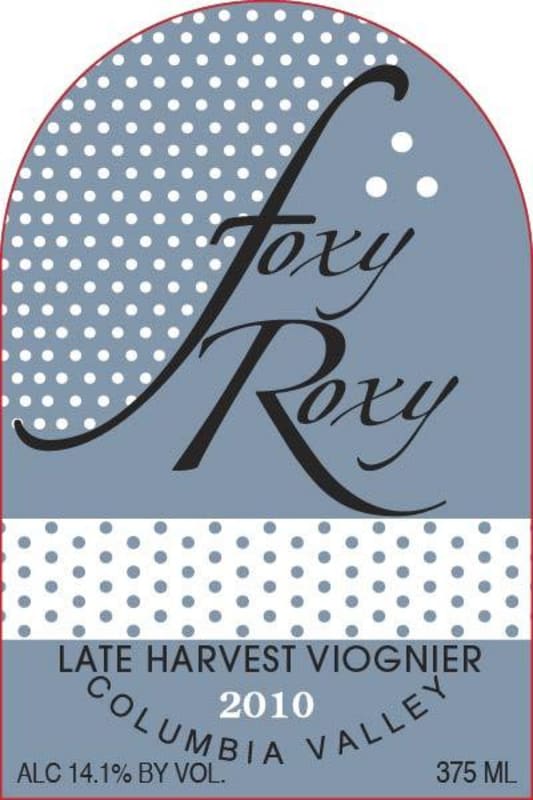 Foxy Roxy Wines Late Harvest Viognier 2010 Front Label