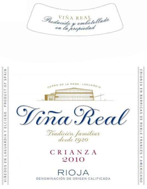 Vina Real Crianza 2010 Front Label