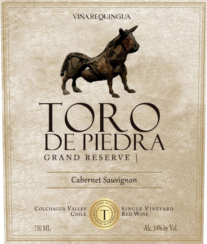 Vina Requingua Winery Toro de Piedra Gran Reserva Cabernet Sauvignon 2014 Front Label