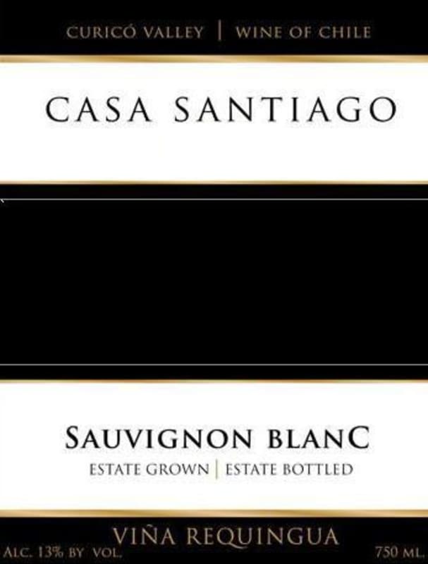 Vina Requingua Winery Casa Santiago Sauvignon Blanc 2015 Front Label