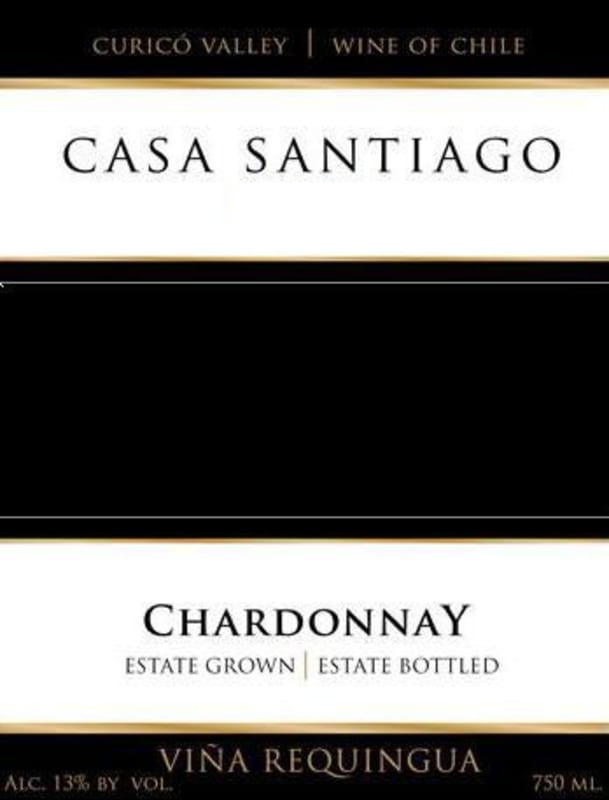 Vina Requingua Winery Casa Santiago Chardonnay 2013 Front Label