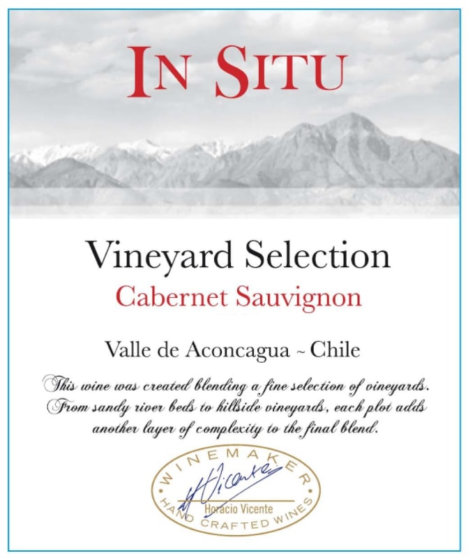 Vina San Esteban In Situ Vineyard Selection Cabernet Sauvignon 2012 Front Label