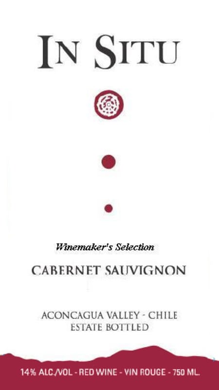 Vina San Esteban In Situ Winemaker's Selection Cabernet Sauvignon 2012 Front Label