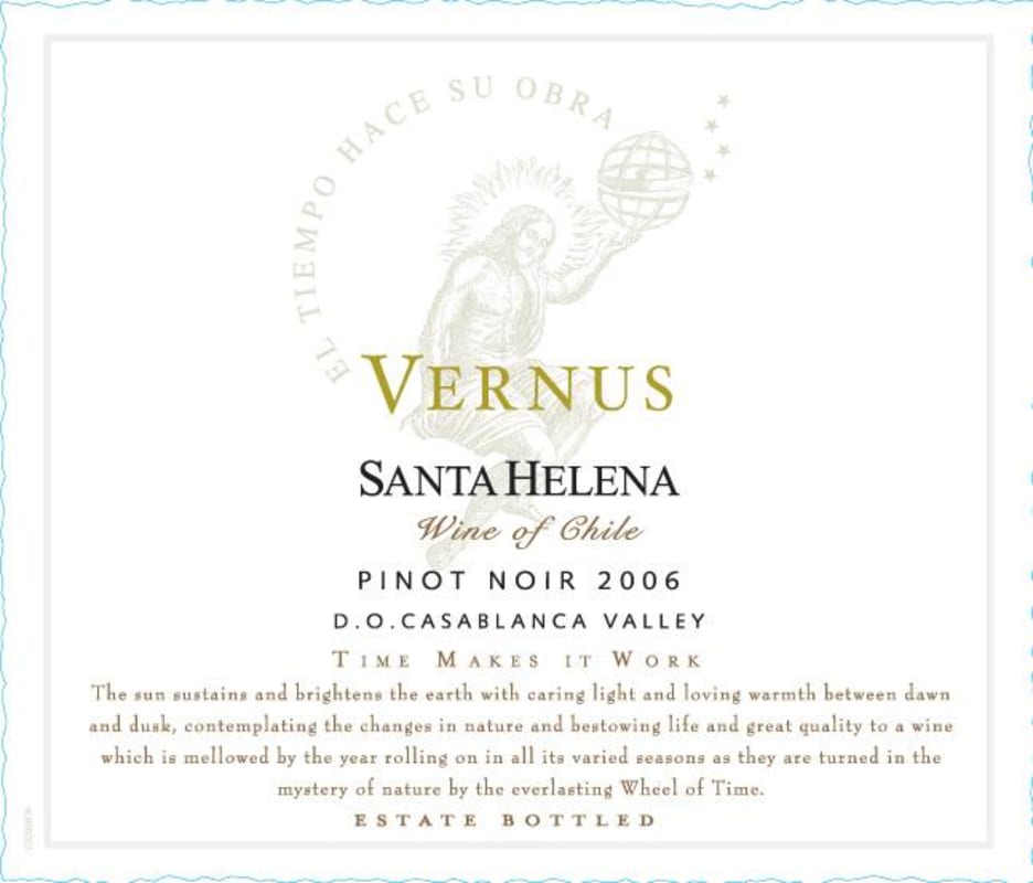 Vina Santa Helena Vernus Pinot Noir 2006 Front Label