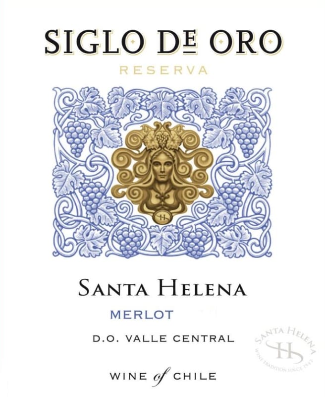 Vina Santa Helena Siglo de Oro Reserva Merlot 2014 Front Label