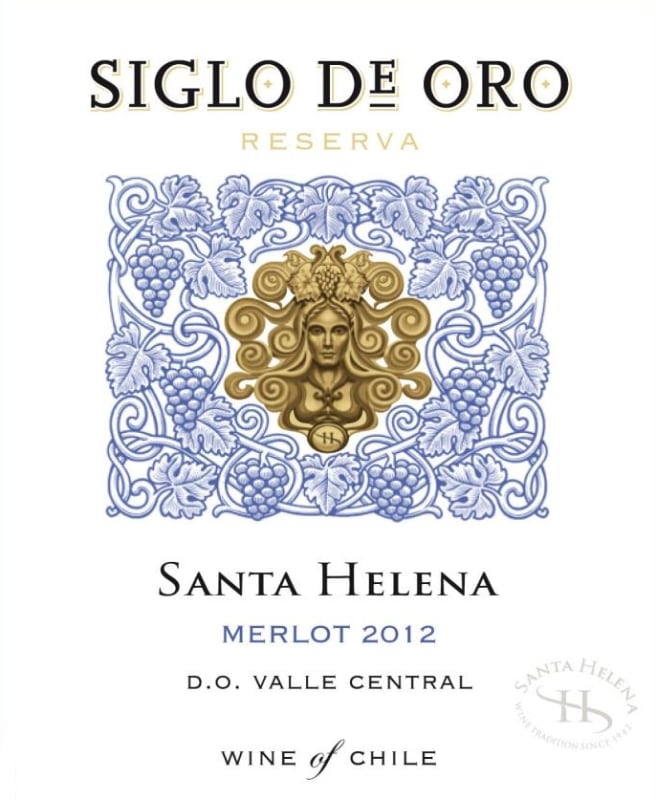 Vina Santa Helena Siglo de Oro Reserva Merlot 2012 Front Label