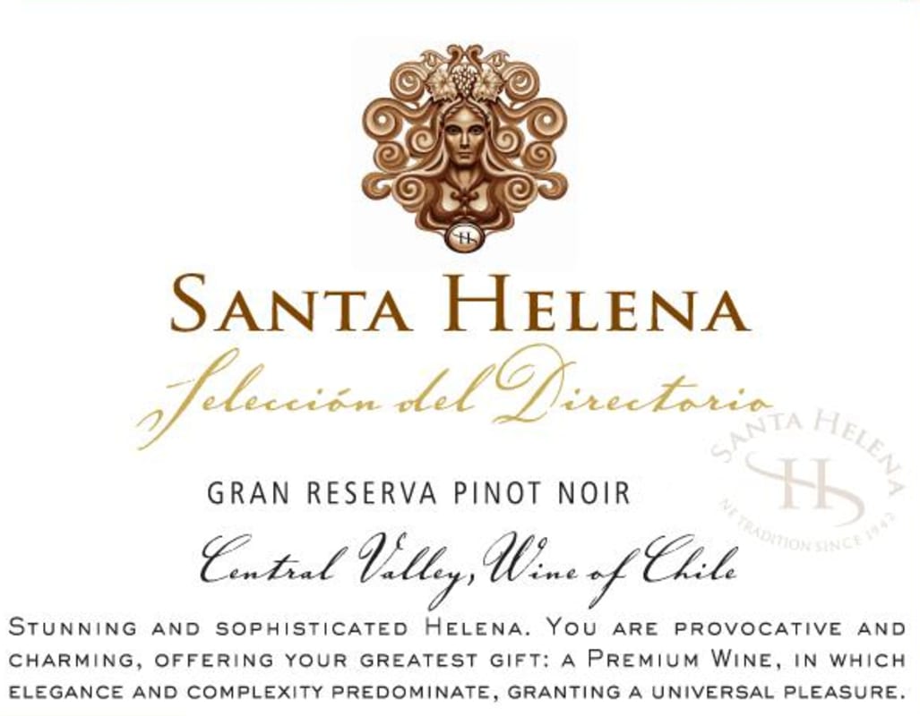 Vina Santa Helena Seleccion del Directorio Gran Reserva Pinot Noir 2014 Front Label