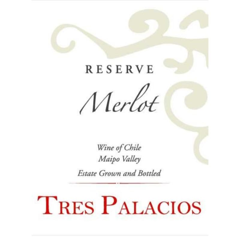 Vina Tres Palacios Reserve Merlot 2010 Front Label