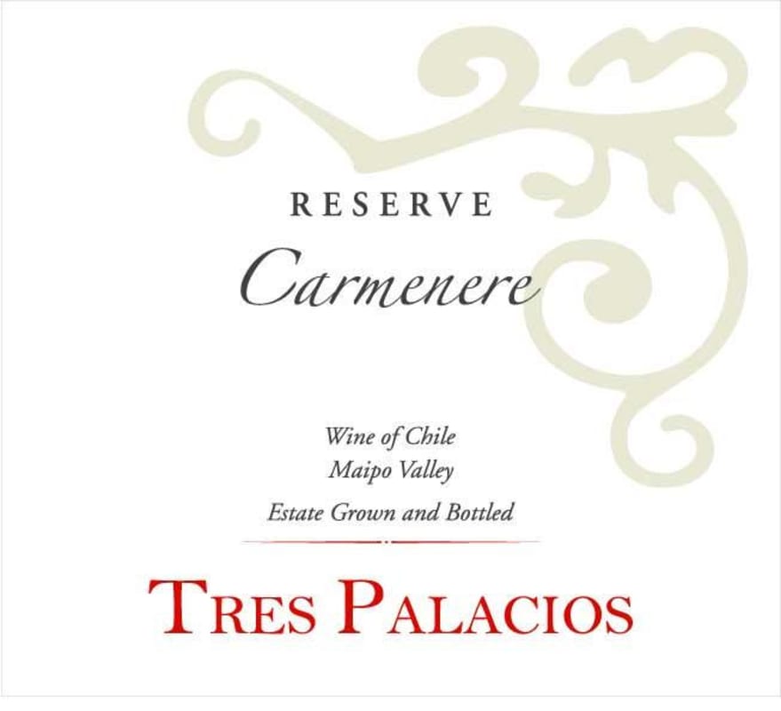 Vina Tres Palacios Reserve Carmenere 2011 Front Label