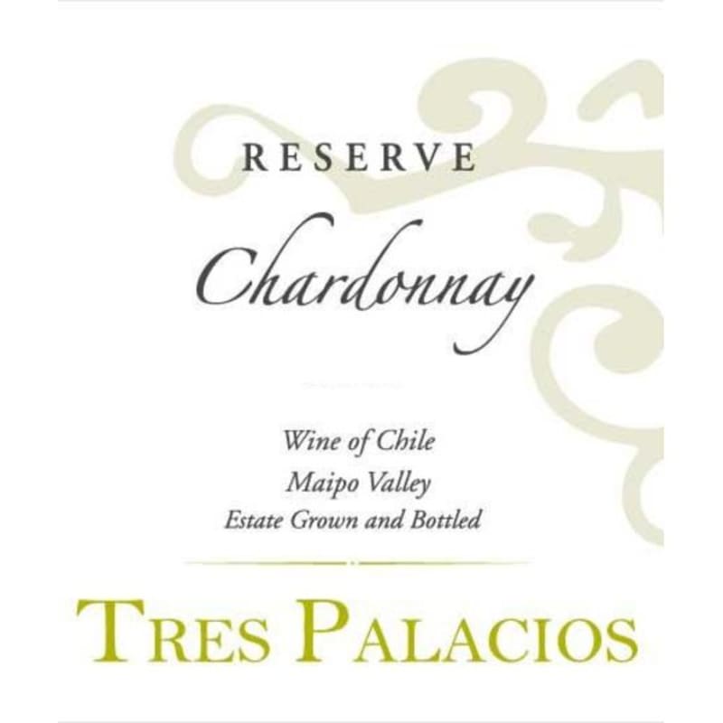 Vina Tres Palacios Reserva Chardonnay 2015 Front Label
