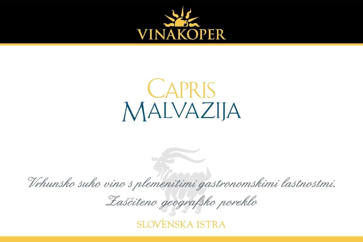 Vinakoper Capris Malvazija 2014 Front Label