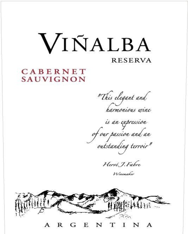 Vinalba Reserva Cabernet Sauvignon 2013 Front Label