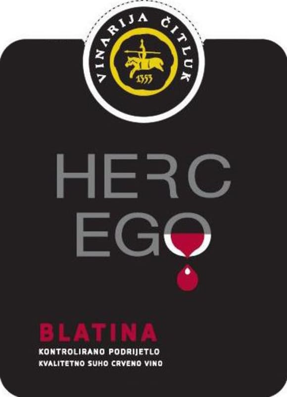 Vinarija Citluk dd Citluk Hercego Blatina 2013 Front Label