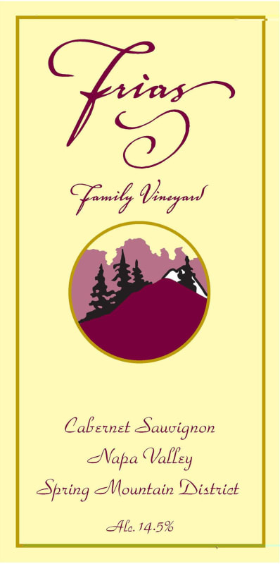 Frias Family Vineyard Spring Mountain District Cabernet Sauvignon 2012 Front Label