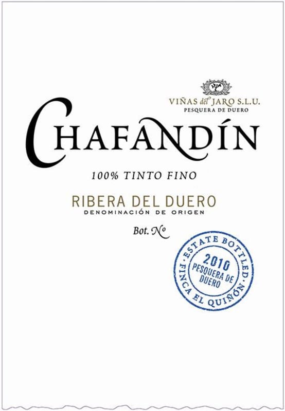 Vinas Del Jaro Chafandin 2011 Front Label