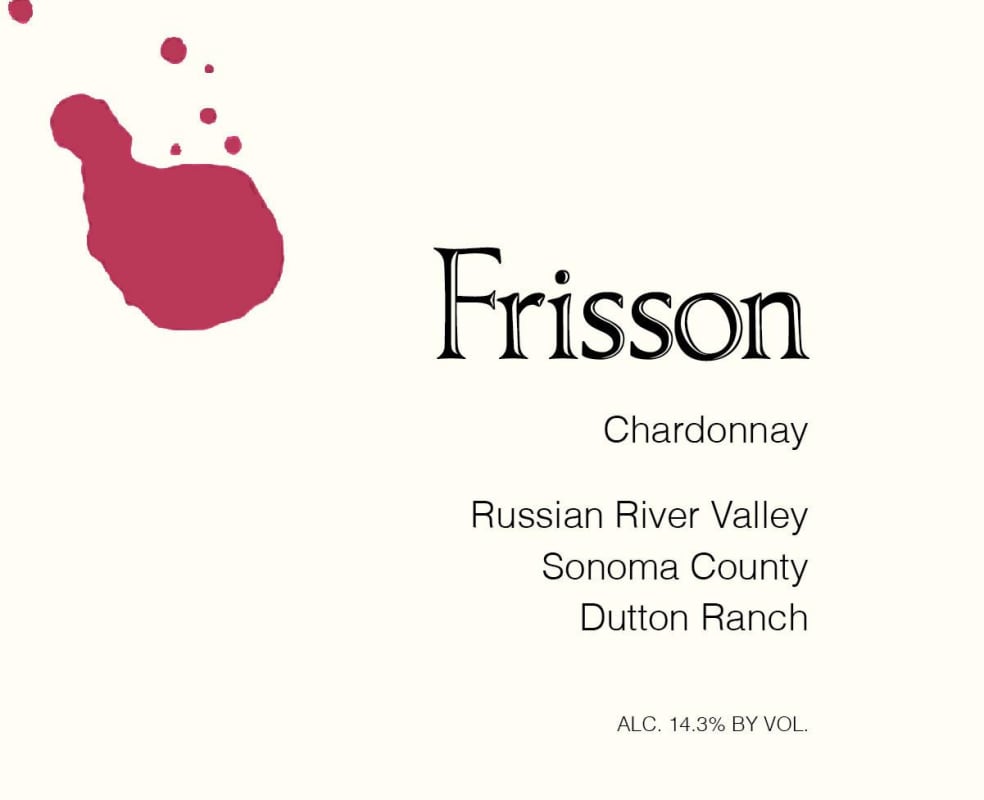 Frisson Wines Dutton Ranch Chardonnay 2013 Front Label