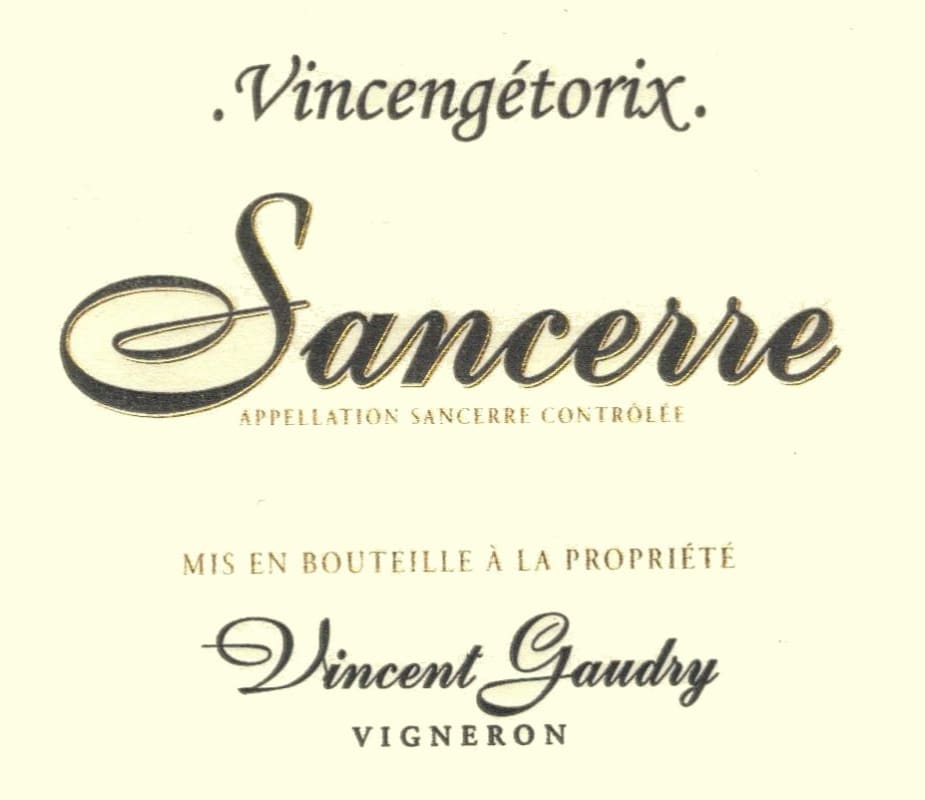 Vincent Gaudry Sancerre Vincengetorix Rouge 2014 Front Label