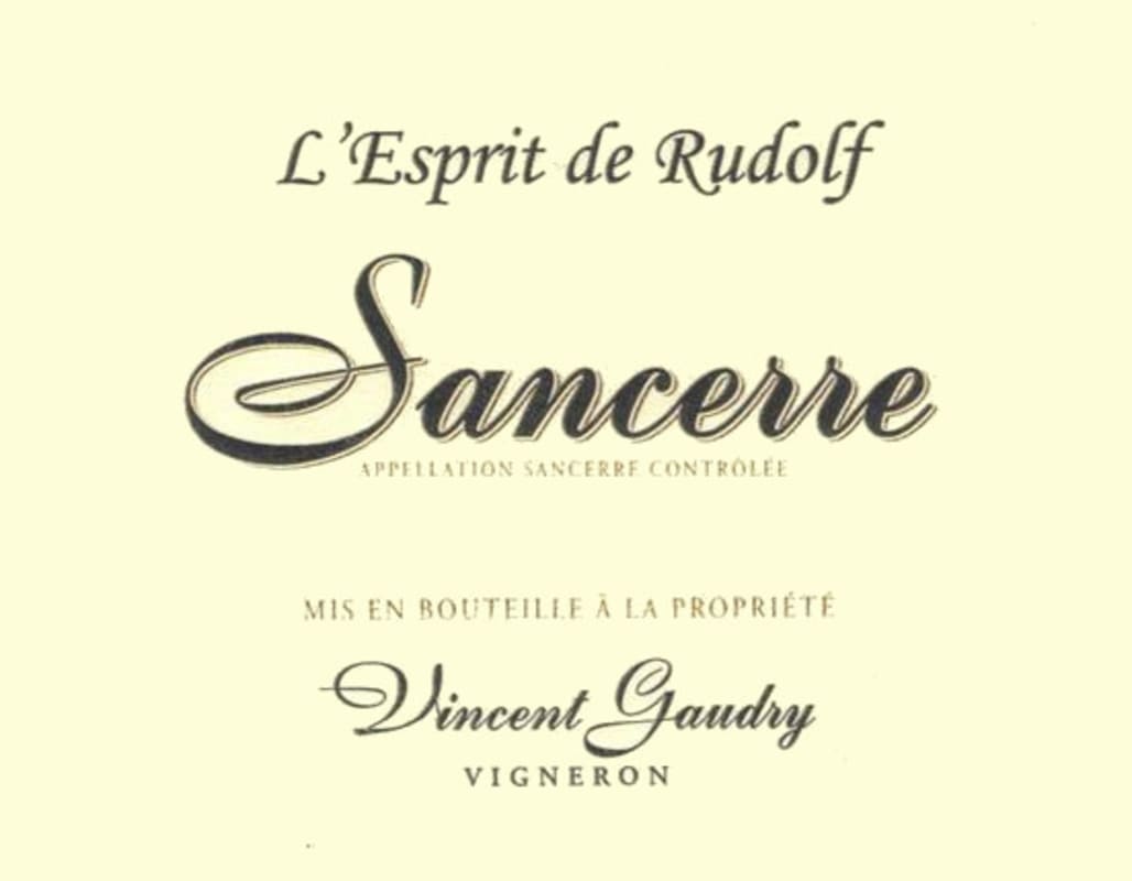 Vincent Gaudry Sancerre L'Esprit de Rudolf 2014 Front Label
