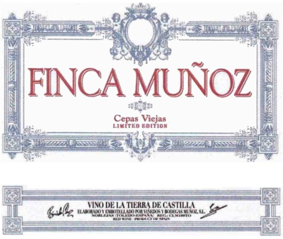 Vinedos & Bodegas Munoz Finca Munoz Cepas Viejas Vino de la Tierra 2008 Front Label