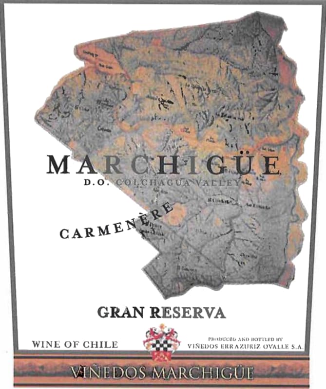 Vinedos Marchigue Gran Reserva Carmenere 2015 Front Label