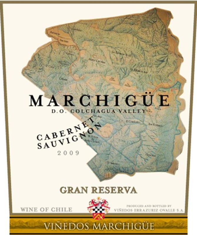 Vinedos Marchigue Gran Reserva Cabernet Sauvignon 2009 Front Label