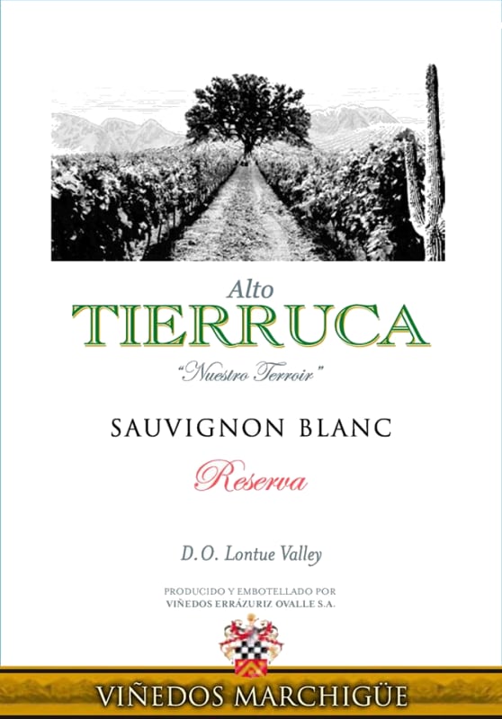 Vinedos Marchigue Alto Tierruca Reserva Sauvignon Blanc 2011 Front Label