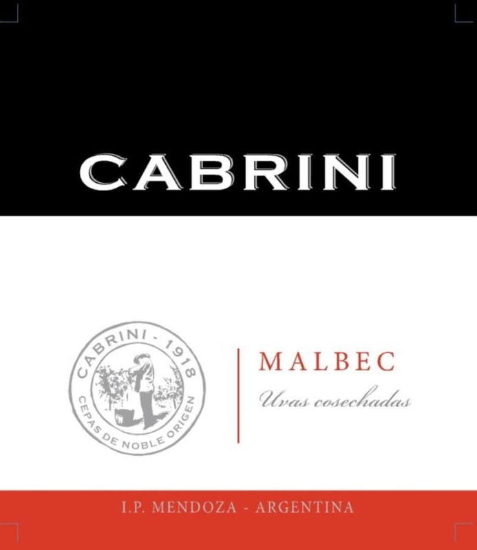 Vinedos y Bodega Cabrini Malbec 2014 Front Label