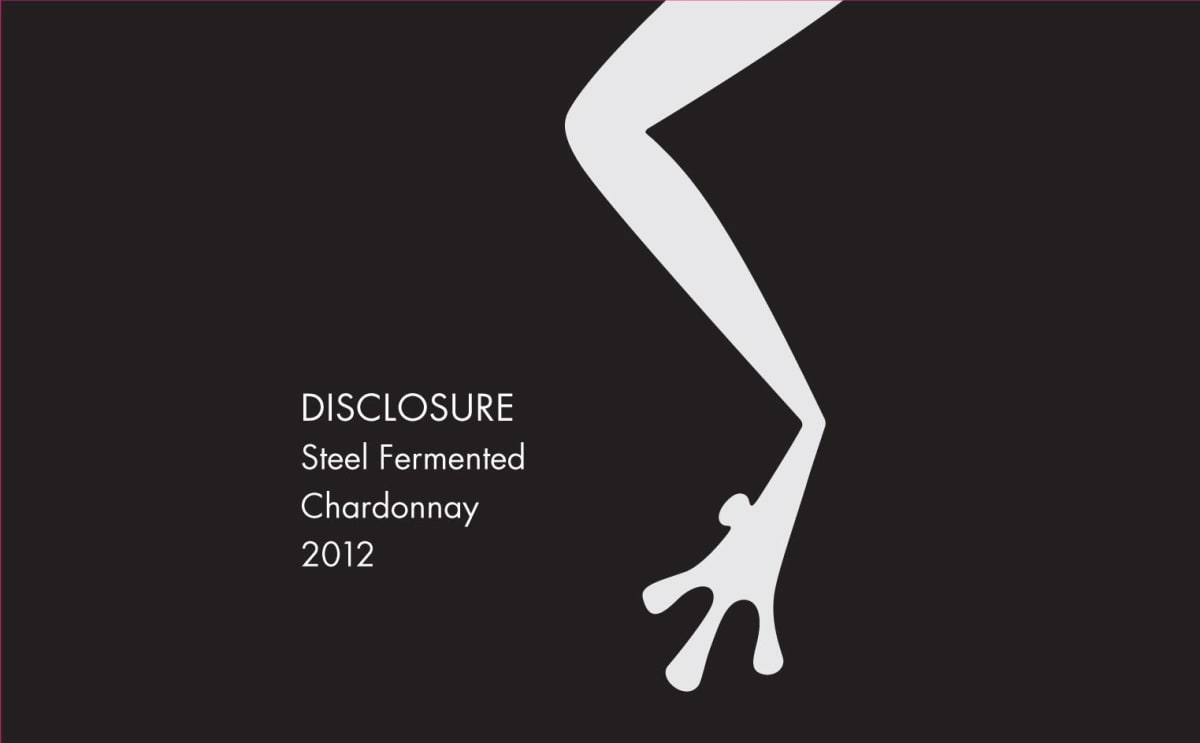 Frogtown Cellars Disclosure Steel Fermented Chardonnay 2012 Front Label