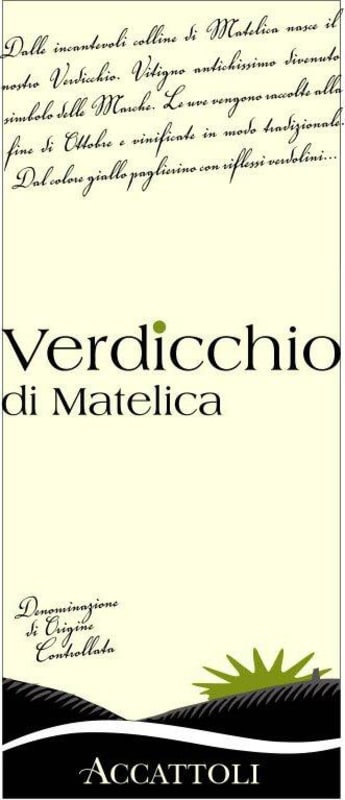 Vini Accattoli Verdicchio di Matelica 2012 Front Label