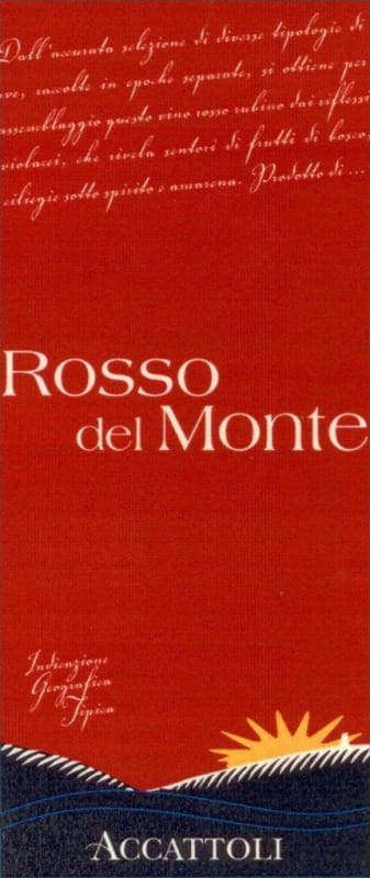 Vini Accattoli Marche Rosso del Monte 2015 Front Label