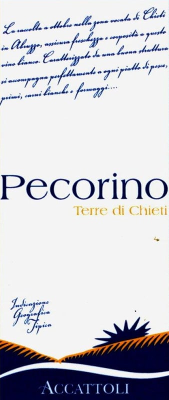 Vini Accattoli Terre di Chieti Pecorino 2014 Front Label