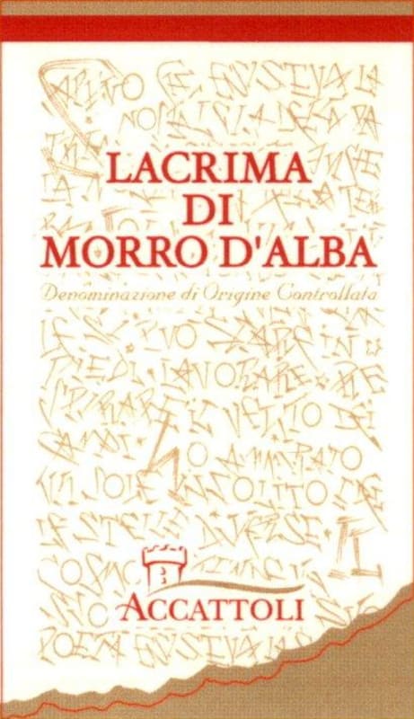 Vini Accattoli Lacrima di Morro d'Alba 2011 Front Label