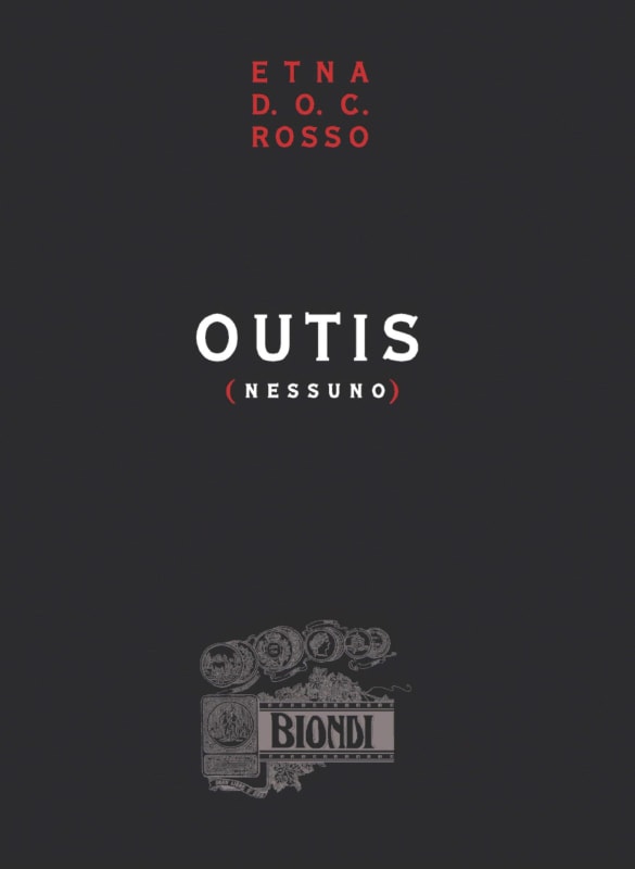 Biondi Etna Outis Nessuno Rosso 2013 Front Label