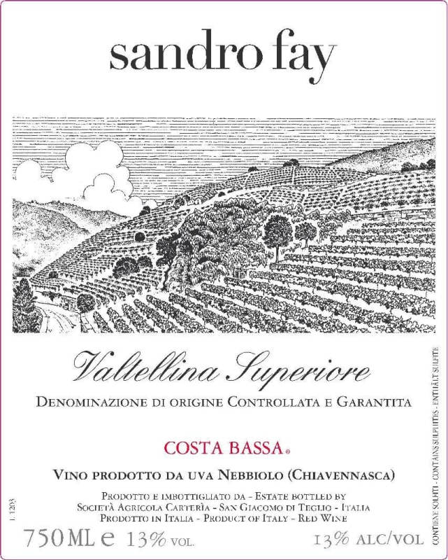 Vini Fay Valtellina Costa Bassa Superiore 2010 Front Label