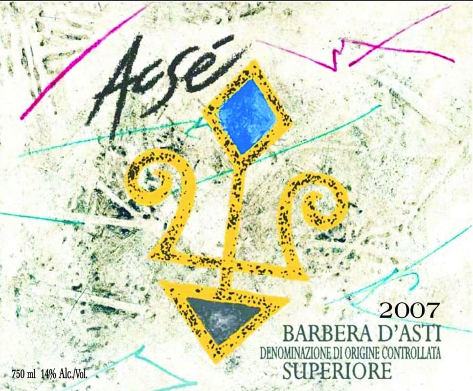 Vini Scrimaglio Barbera d'Asti Acse Superiore Nizza 2007 Front Label