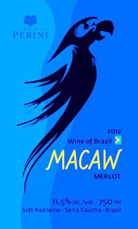 Vinicola Perini Macaw Merlot 2012 Front Label