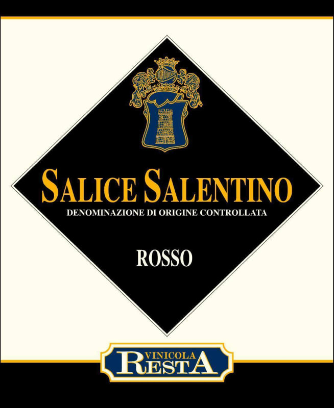 Vinicola Resta Salice Salentino Rosso 2004 Front Label
