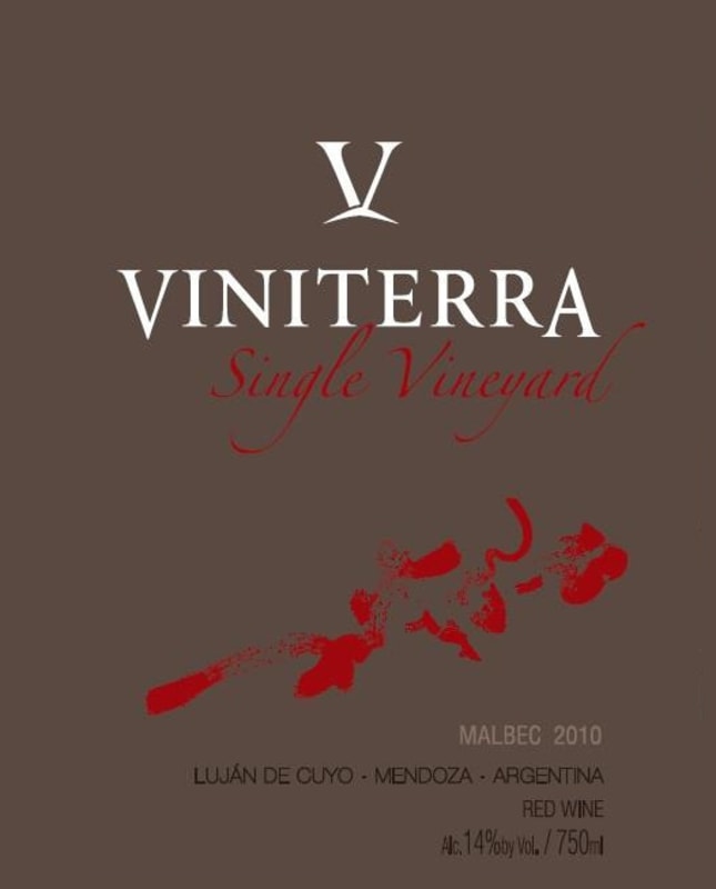 Viniterra Single Vineyard Malbec 2010 Front Label