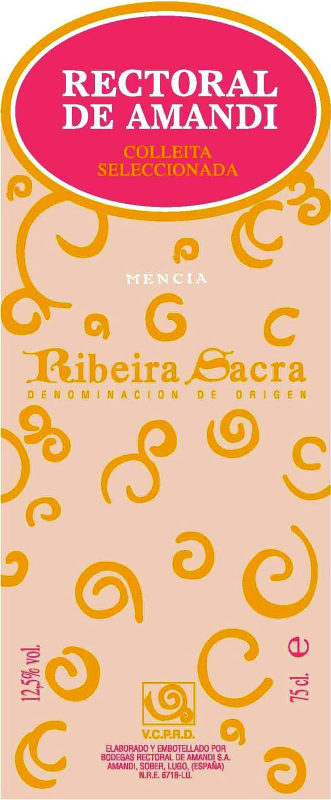 Vinos & Bodegas Gallegas Rectoral de Amandi Colleita Seleccionada 2011 Front Label