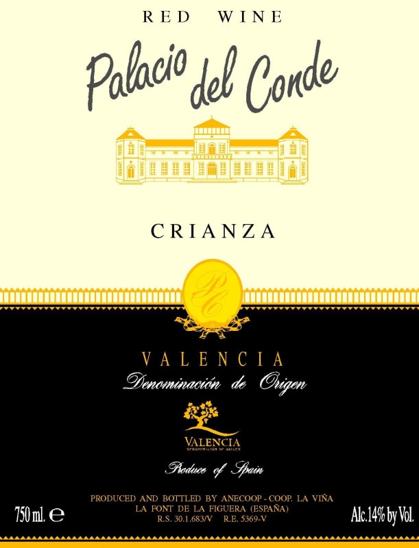 Vinos de la Vina Palacio del Conde Crianza 2010 Front Label