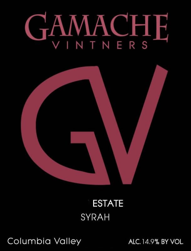Gamache Vintners Estate Syrah 2012 Front Label